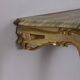 EARLY 20TH CENTURY BAROQUE-STYLE GOLDEN WOOD AND ONYX WALL CONSOLE TABLE
