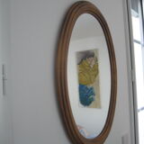 Mirror oval wood molding
