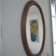 Mirror oval wood molding