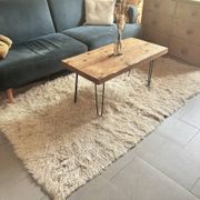 Large vintage carpet 100% pure wool Flokati with long pile from the 60s-70s.