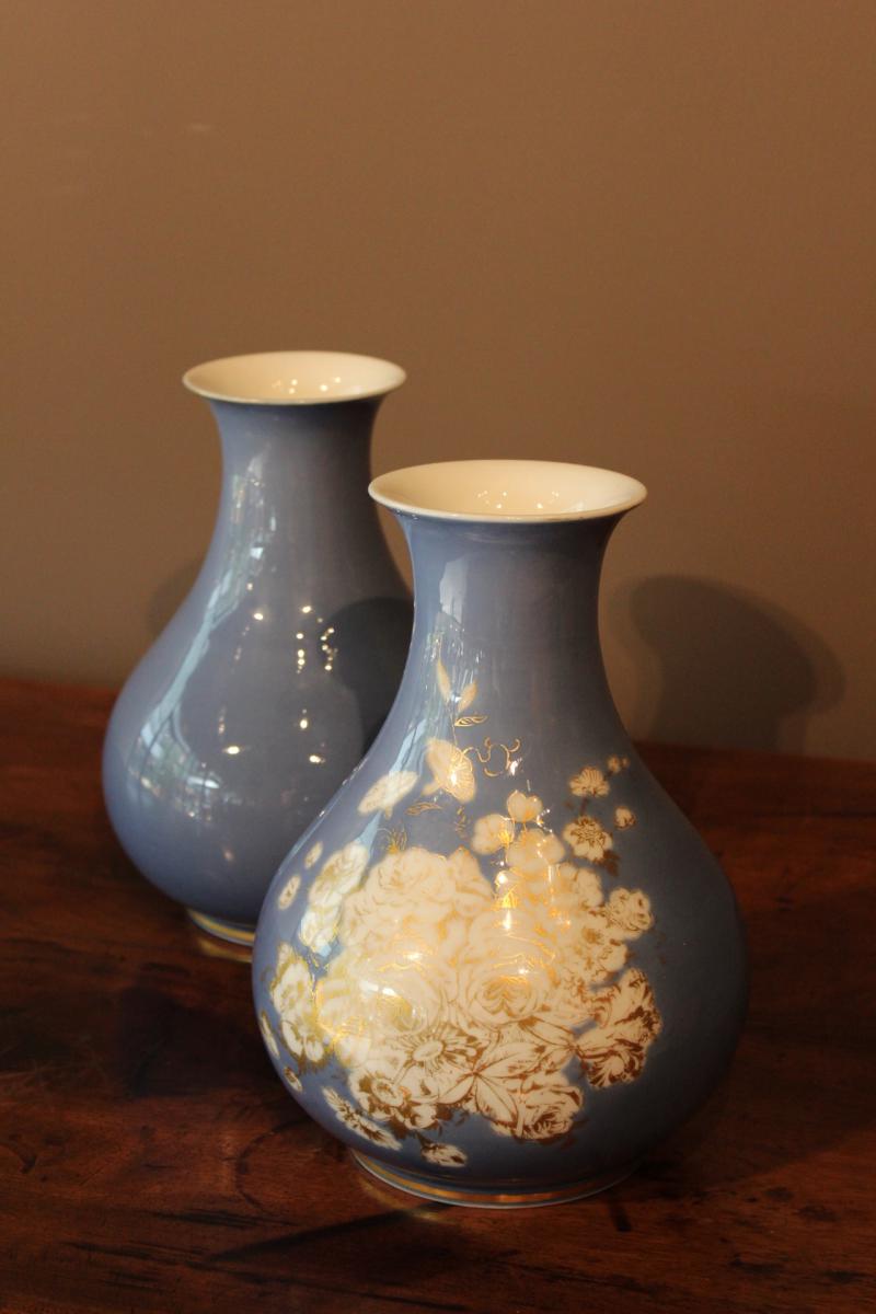 Pair of porcelain XIX vase