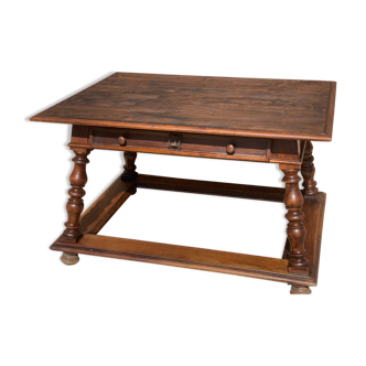 Table of changer in walnut work Swiss 19th century