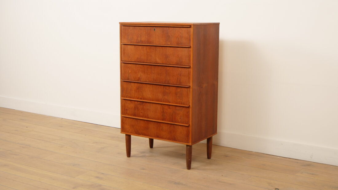 Vintage Danish chest of drawers | Teak | 6 drawers | 105 cm