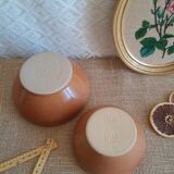 Set of two bowls sandstone pots Digoin France