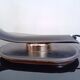 Cobra leather desk lamp by Traso Milano 1988