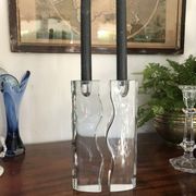 Paire de bougeoirs scandinaves vintage
