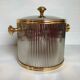 Vintage chrome and gold metal ice bucket
