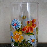 Set of 6 orangeade flower glasses
