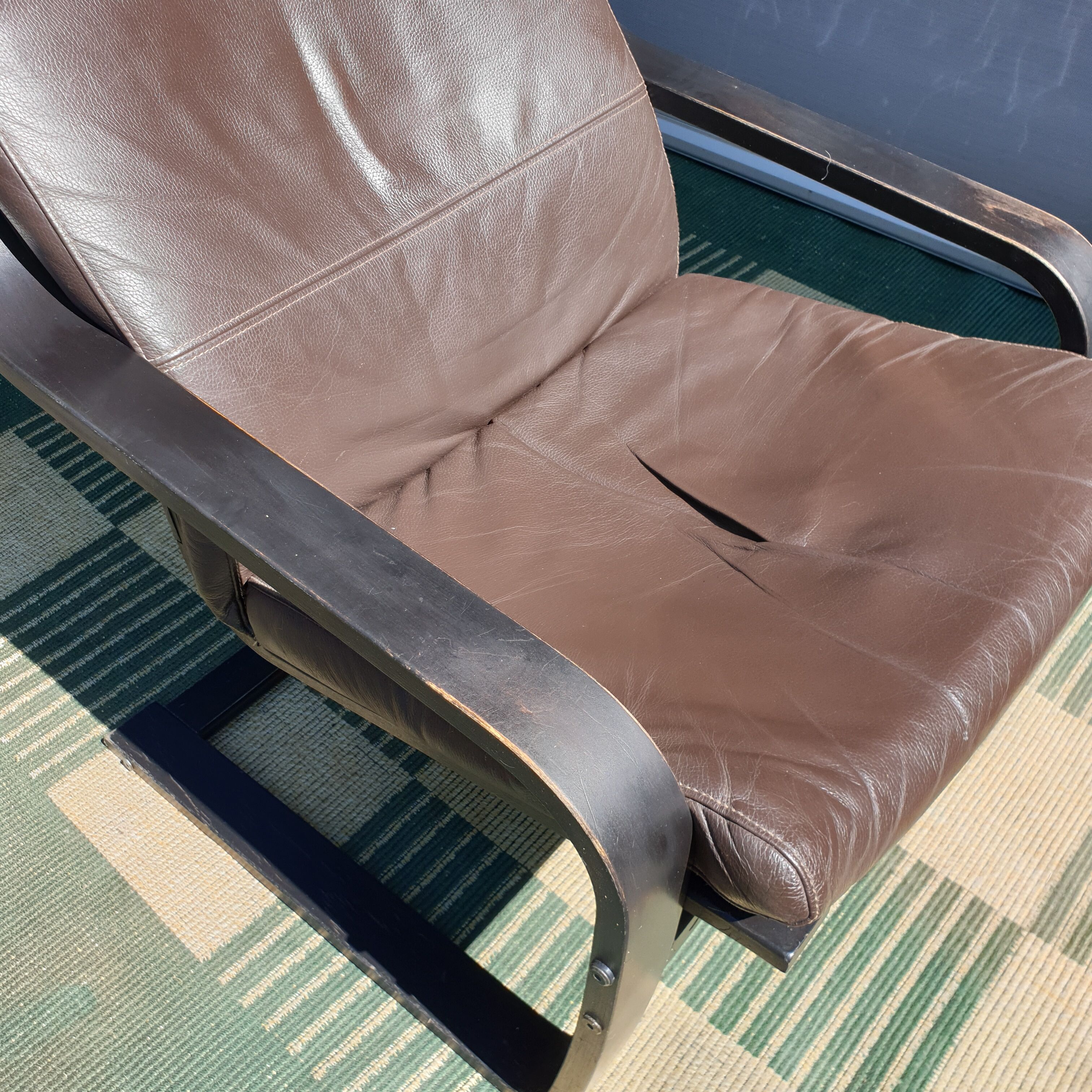 Fauteuil lounge poäng vintage ikéa 1999 cuir