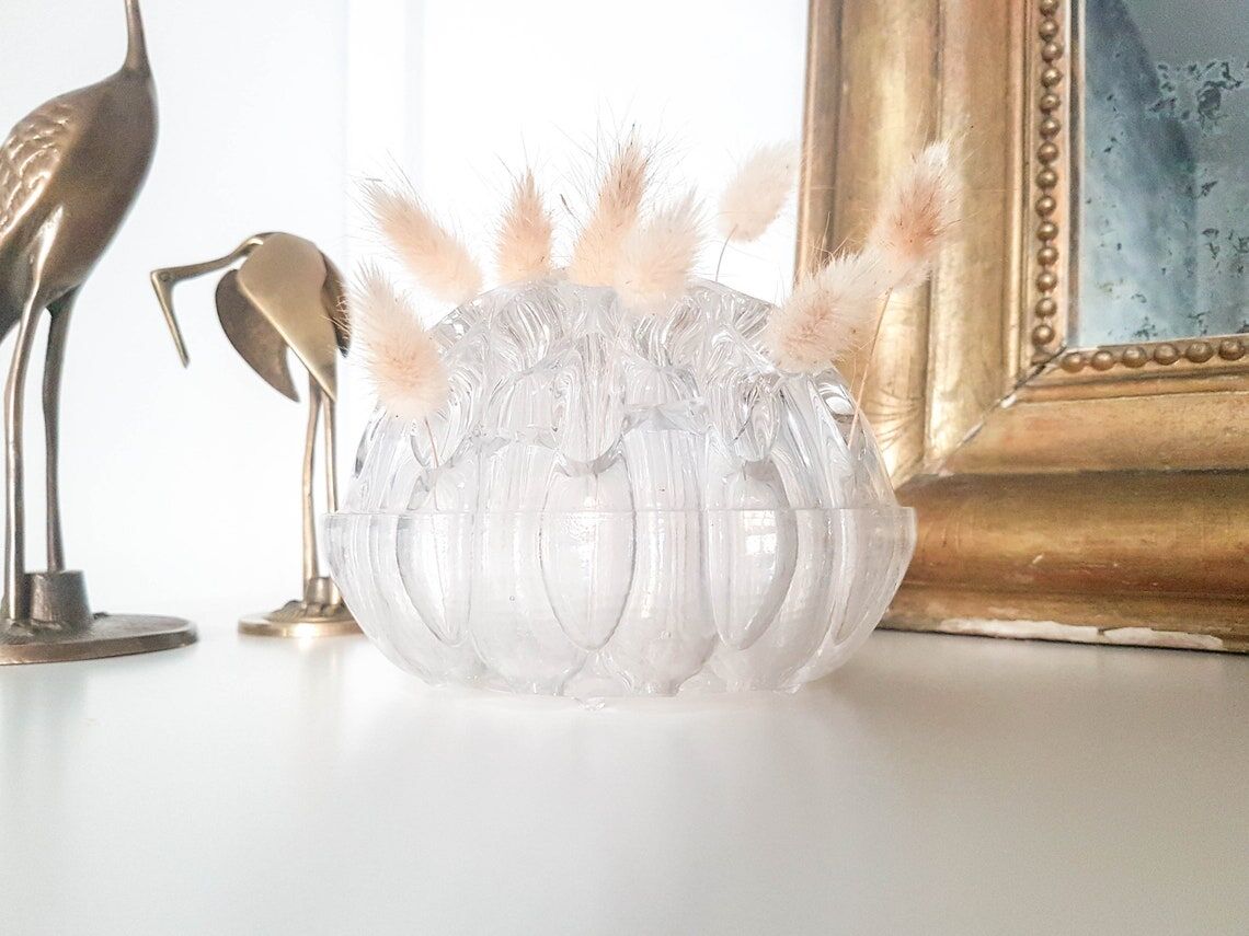 Vintage glass flower pick N4 made in France