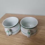 Set of 2 small vintage porcelain cups