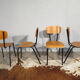 Lot de 6 chaises d'école années 70