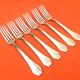 Art Deco Set of 6 forks and 6 large spoons, silver-plated metal, SNO REX