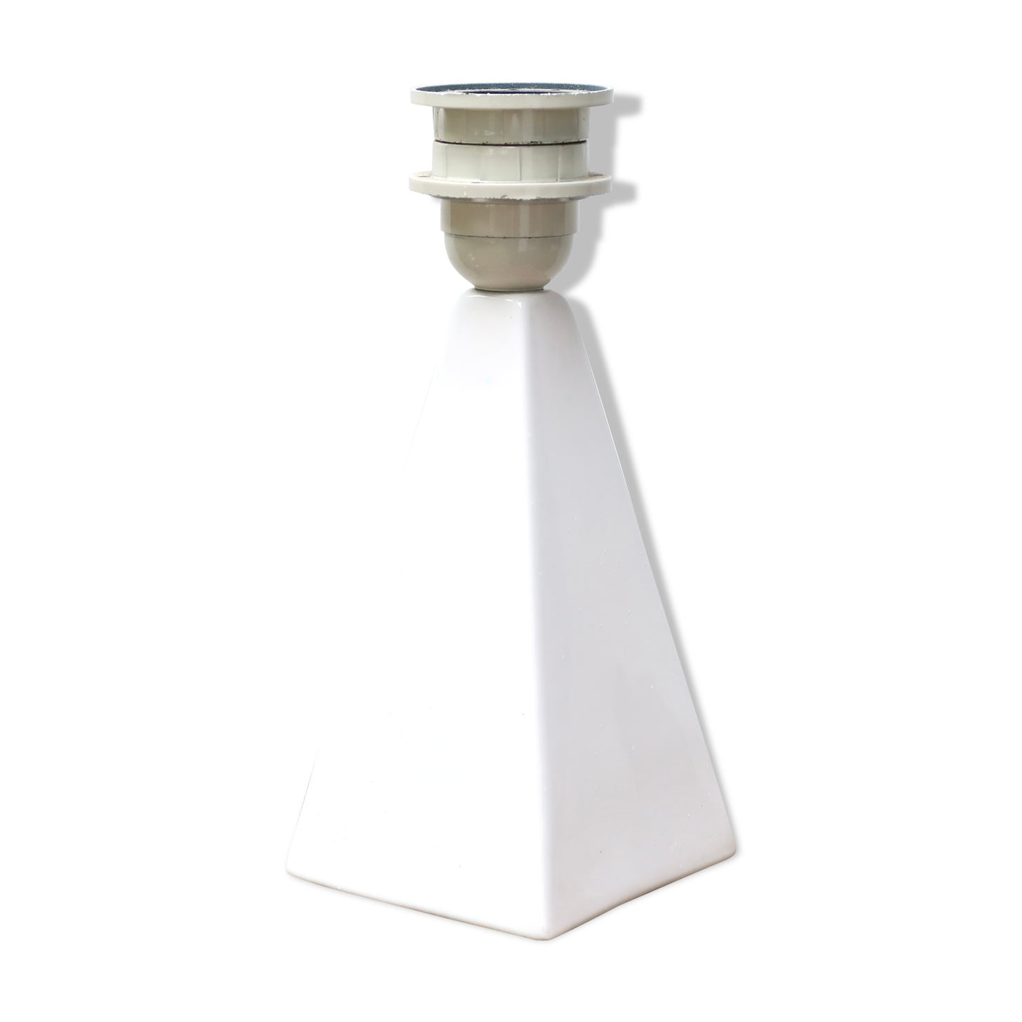 Brussels porcelain pyramid lamp, 80s