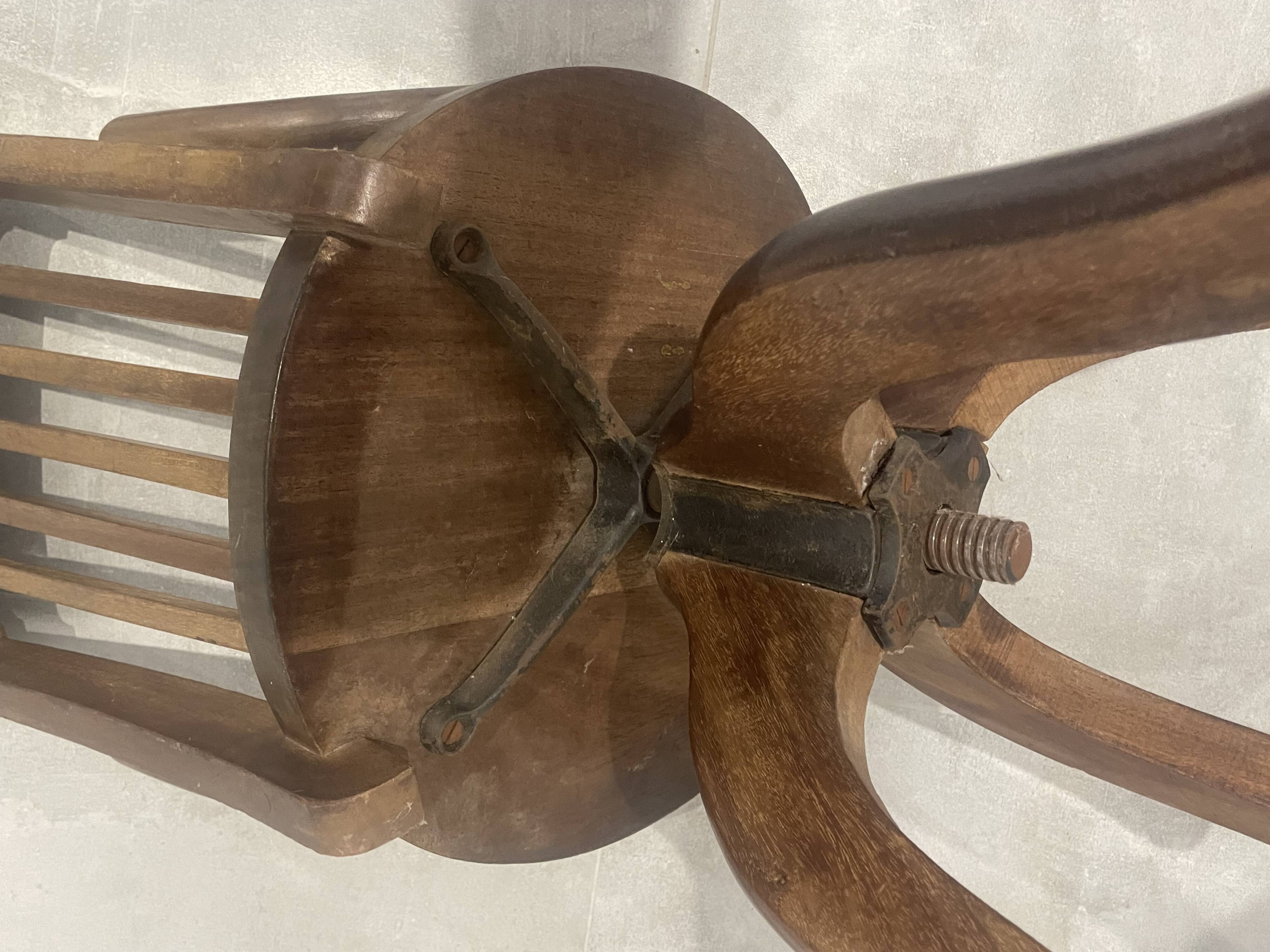 Baumann 1920 rotating office chair with adjustment screw