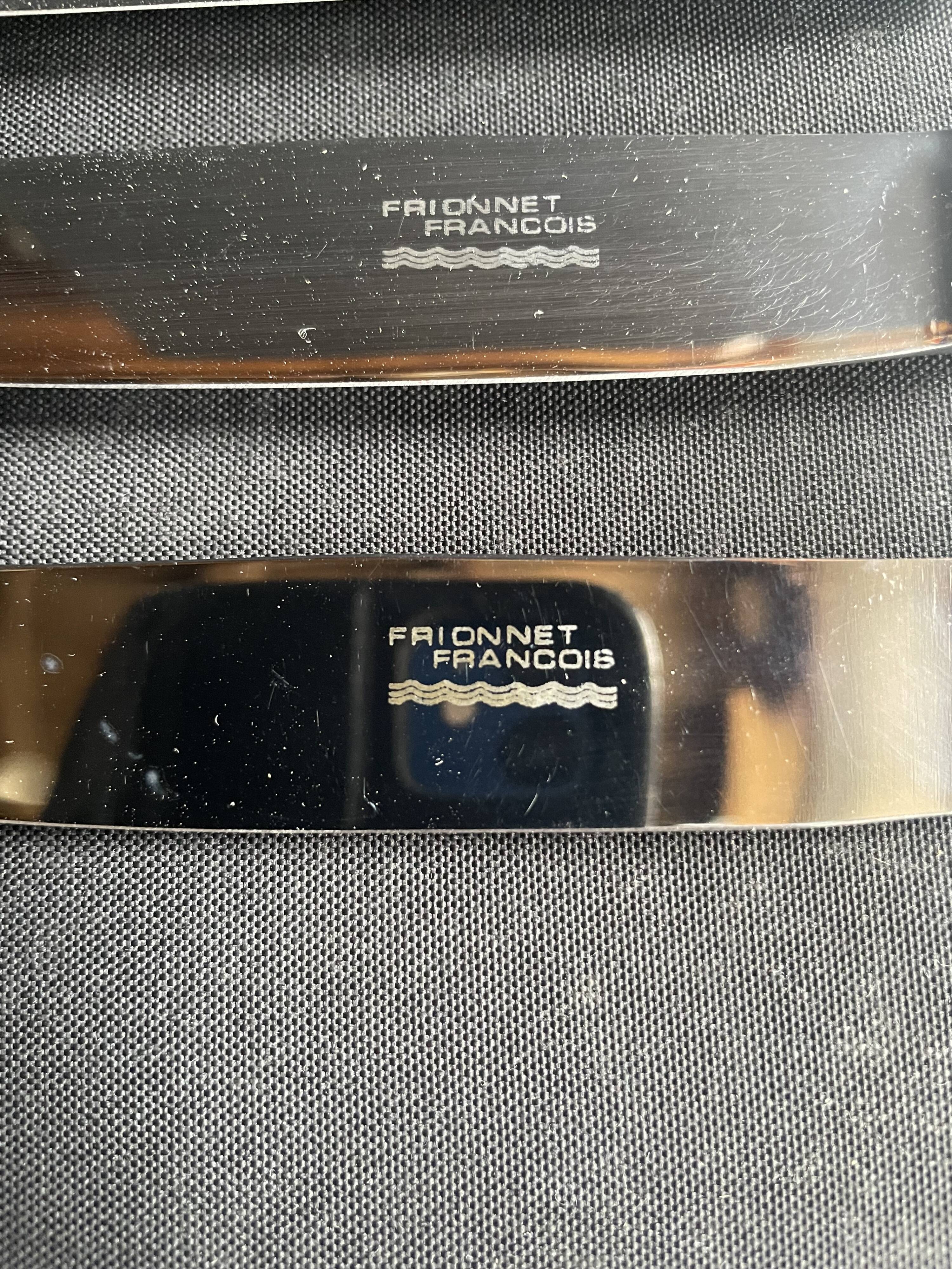 6 table knives – Silver plated – Frionnet François et Cie