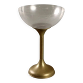 Seau à champagne vintage en laiton et plexiglas, Europe, années 1970