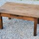 Oak farmhouse coffee table with spindle legs and one drawer, late 19th century