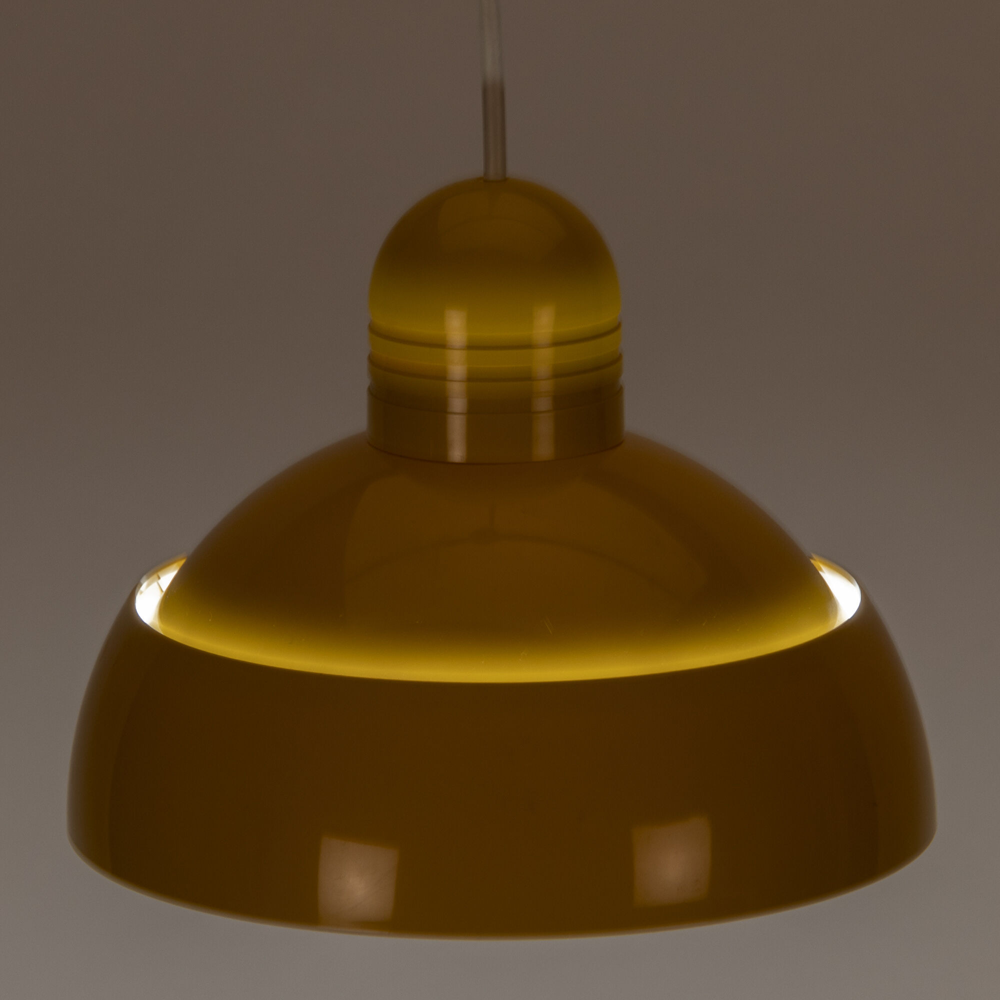 Yellow plastic 70s osram pendant lamp