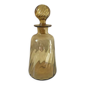 Antique Green Crystal Decanter, 1900