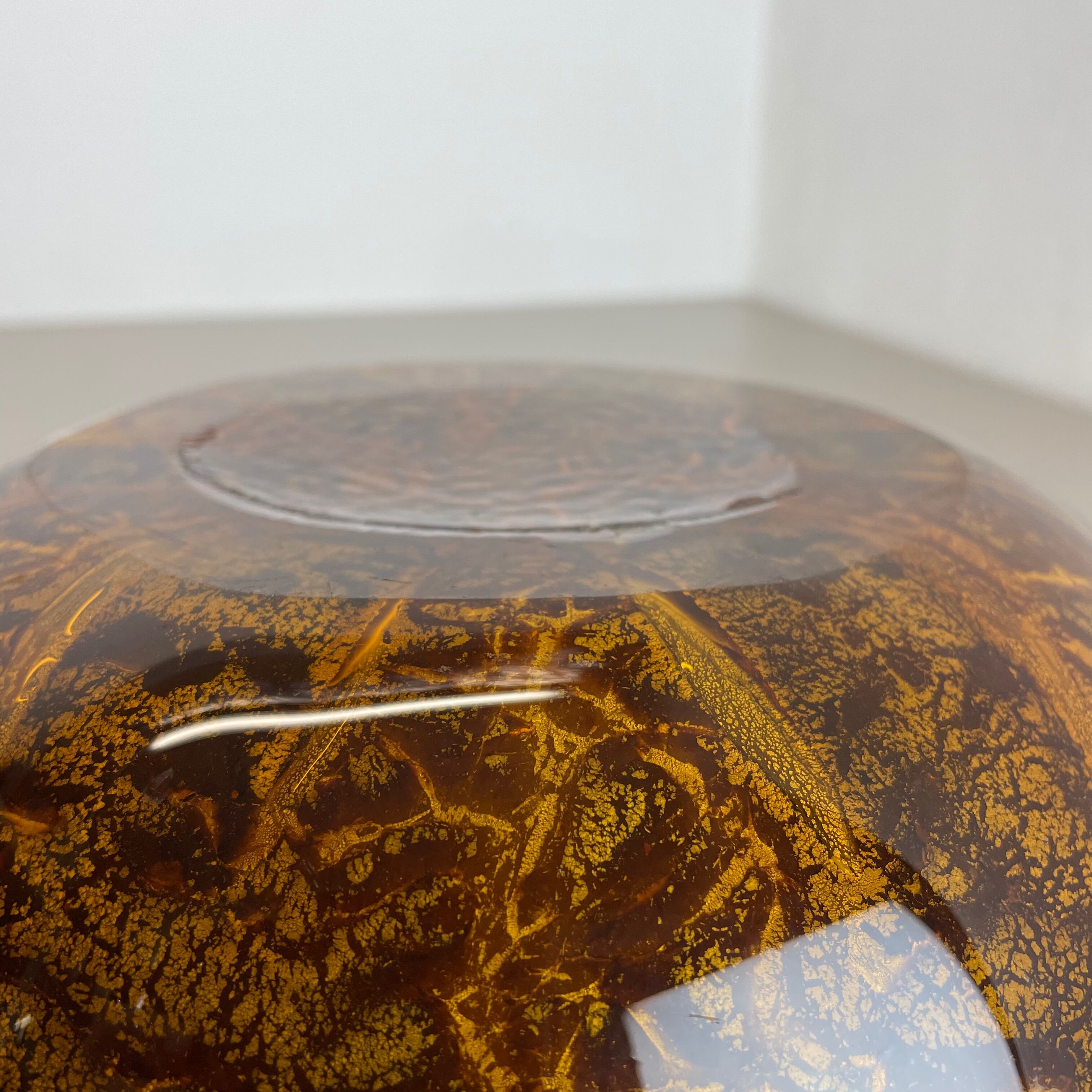 German Glass Bowl by Karl Wiedmann for WMF Ikora, 1930s Baushaus Art Deco