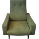 Fauteuil vintage style scandinave tissu vert