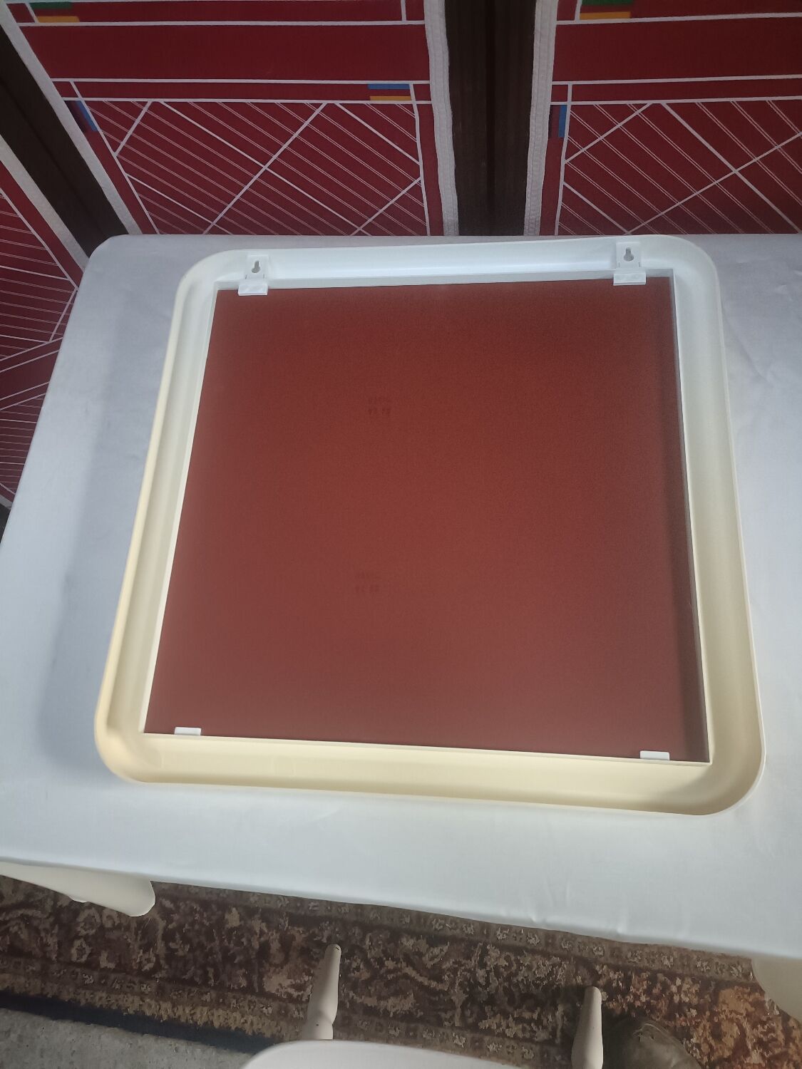 Miroir vintage, cadre en plastique