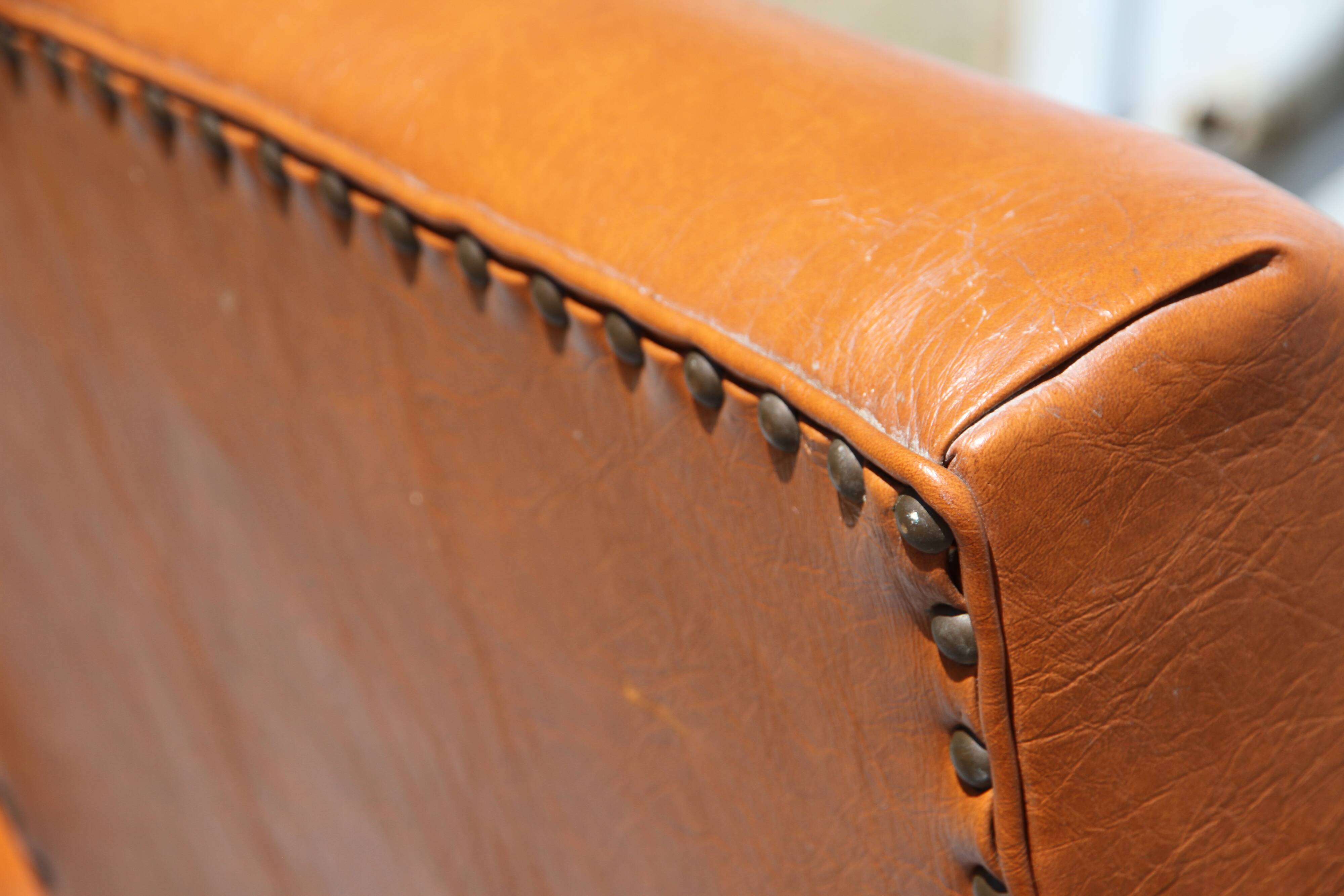 Pair of armchairs in skai, 20th century