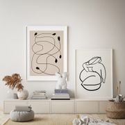 Paire d’estampes, ensemble d’art mural abstrait de deux, 50x70cm