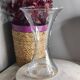 Cylindrical glass vase