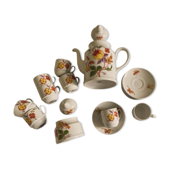 ANCAP porcelain coffee service with coffee maker and porcelain sugar bowl