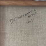 Flowers, oil on canvas signed by Nicole de Fourmantel, 1997