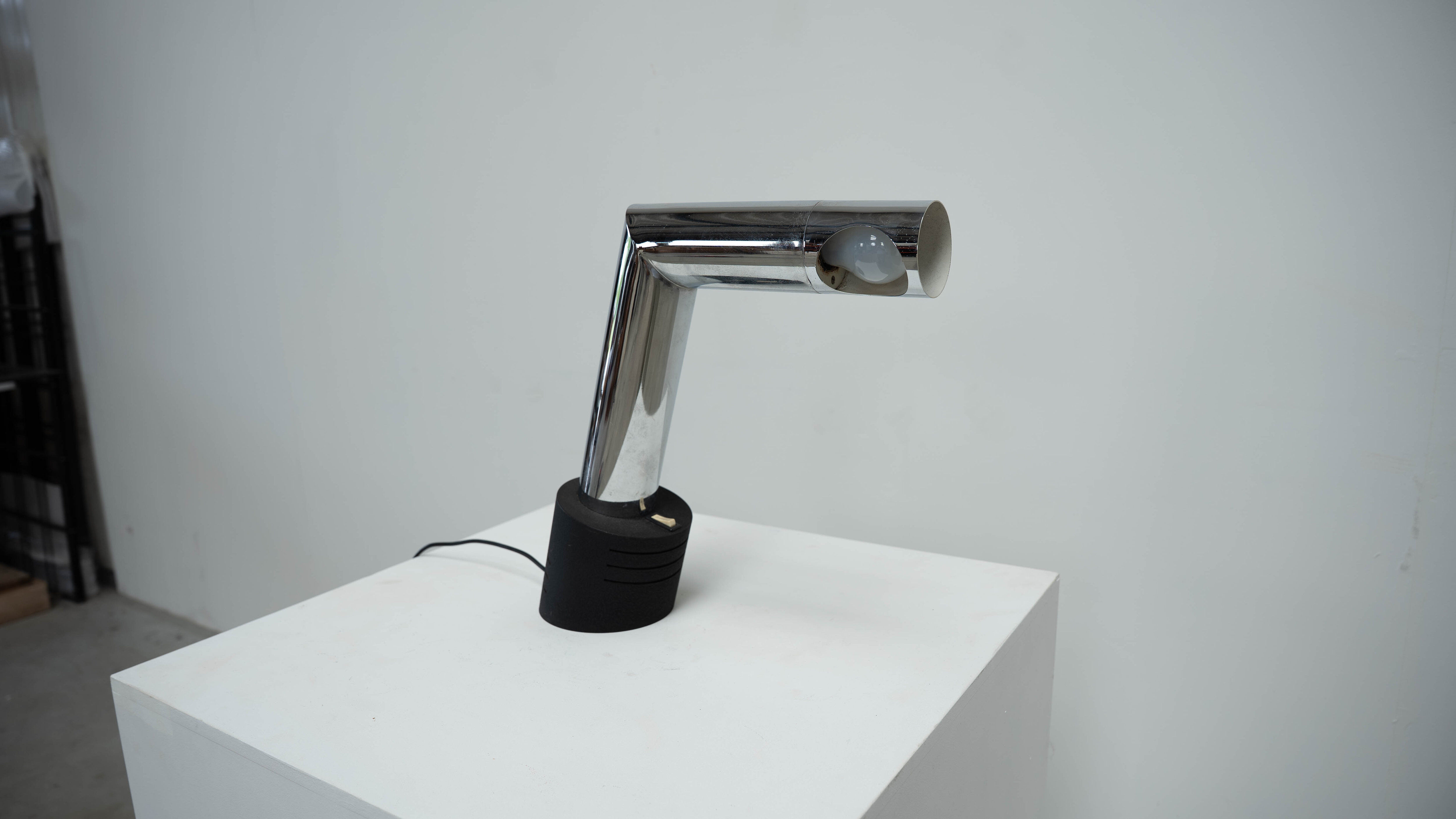 1970s Italian chrome table lamp