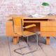 Mid-Century Ash Writing Desk, Czechoslovakia, 1960s