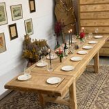 Farmhouse table with 2 extensions