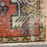 Small Vintage Turkish Rug 98x53 cm, Short Runner, Tribal, Shabby, Mini Carpet
