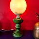 Lampe en céramique et opaline 1970.