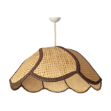 Vintage pendant lamp in natural fibers and fabric