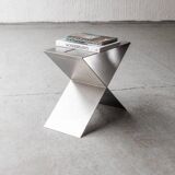 Contemporary stainless steel side table by Lena Coupez, Belgium, 2024