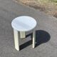 Tabouret blanc et beige Tatay 1960