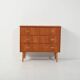 Scandinavian teak chest of drawers with oak details