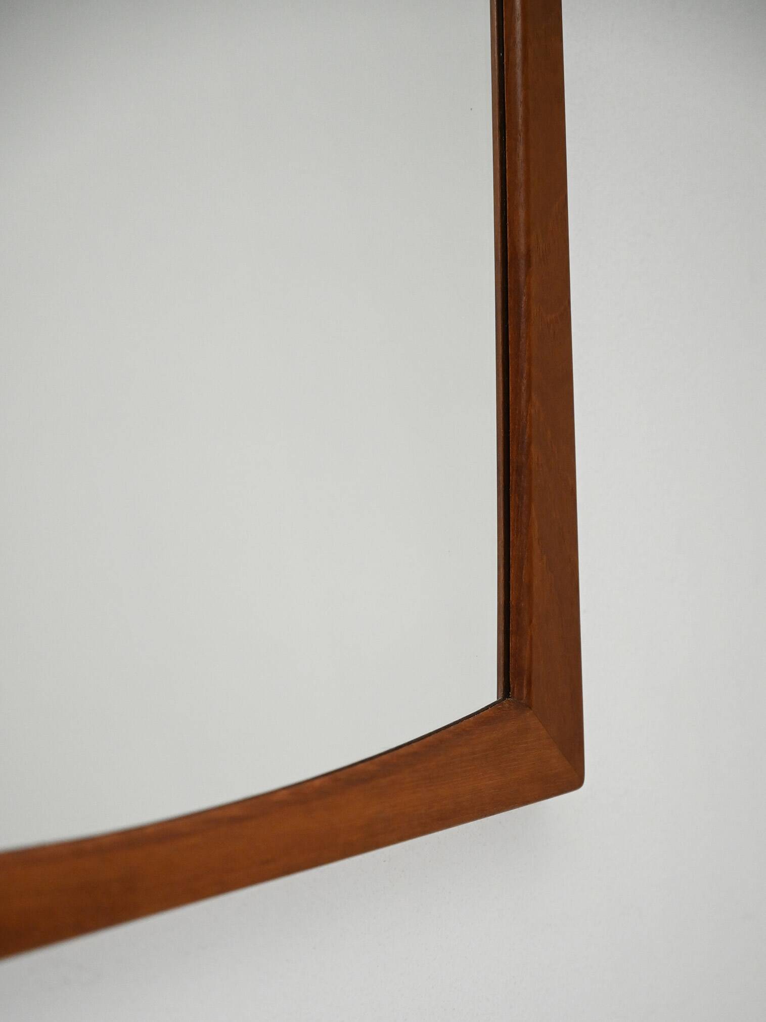 Danish rectangular teak mirror by Aksel Kjersgaard