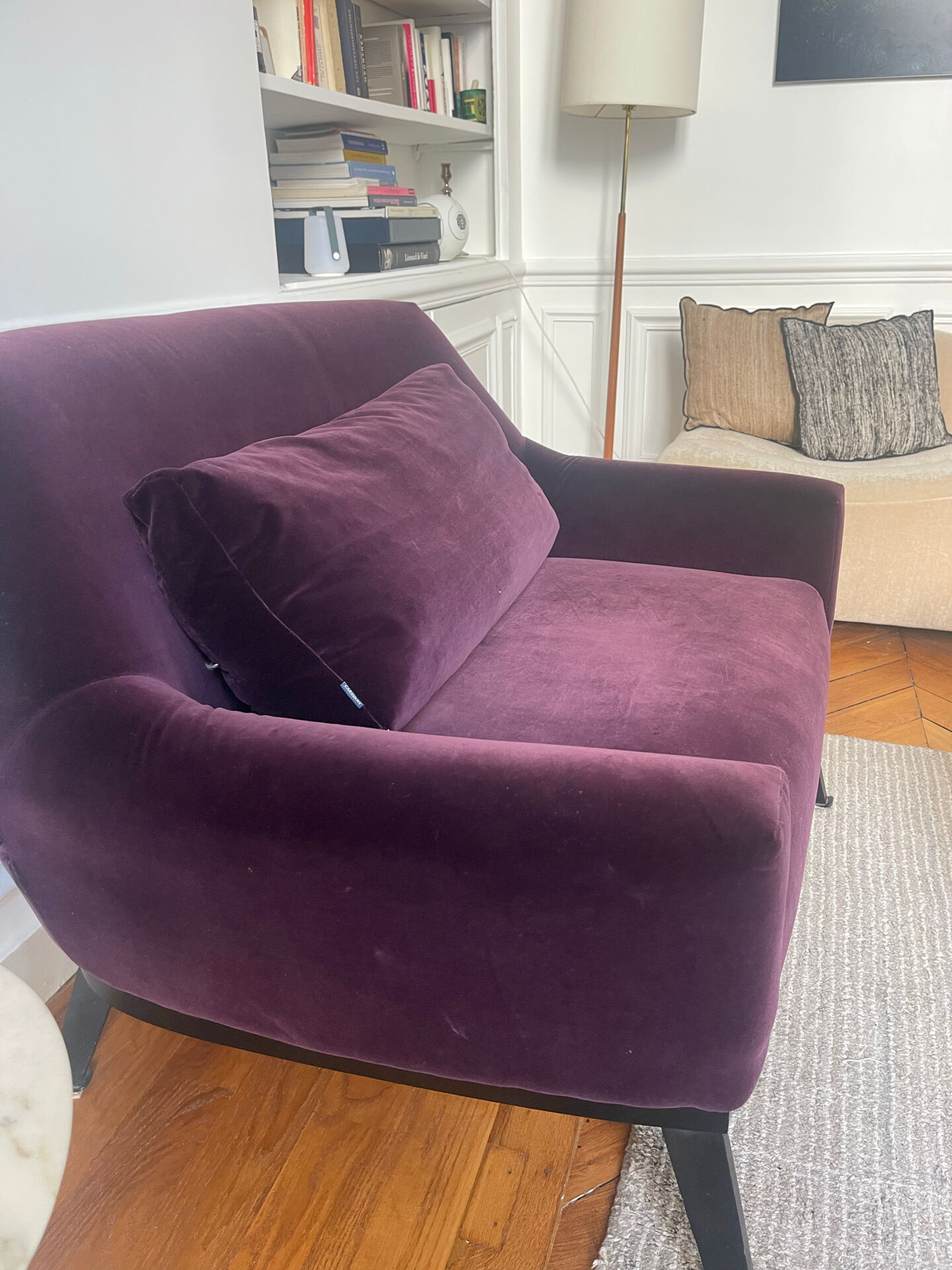 Armchair Caravage purple