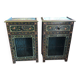 Set of 2 vintage Moroccan handcrafted bedside tables.