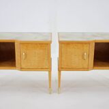 1960s pair of italian bedside tables in high gloss finish