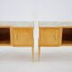 Paire de tables de chevet italiennes des années 1960 en finition brillante
