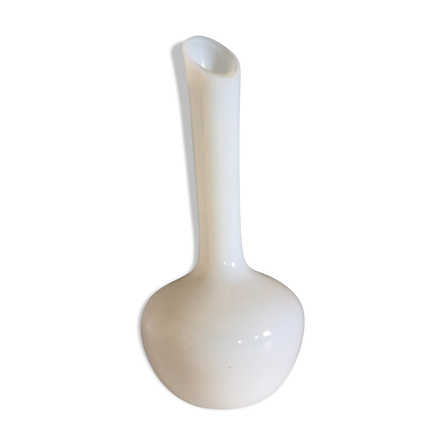 White opaline vase