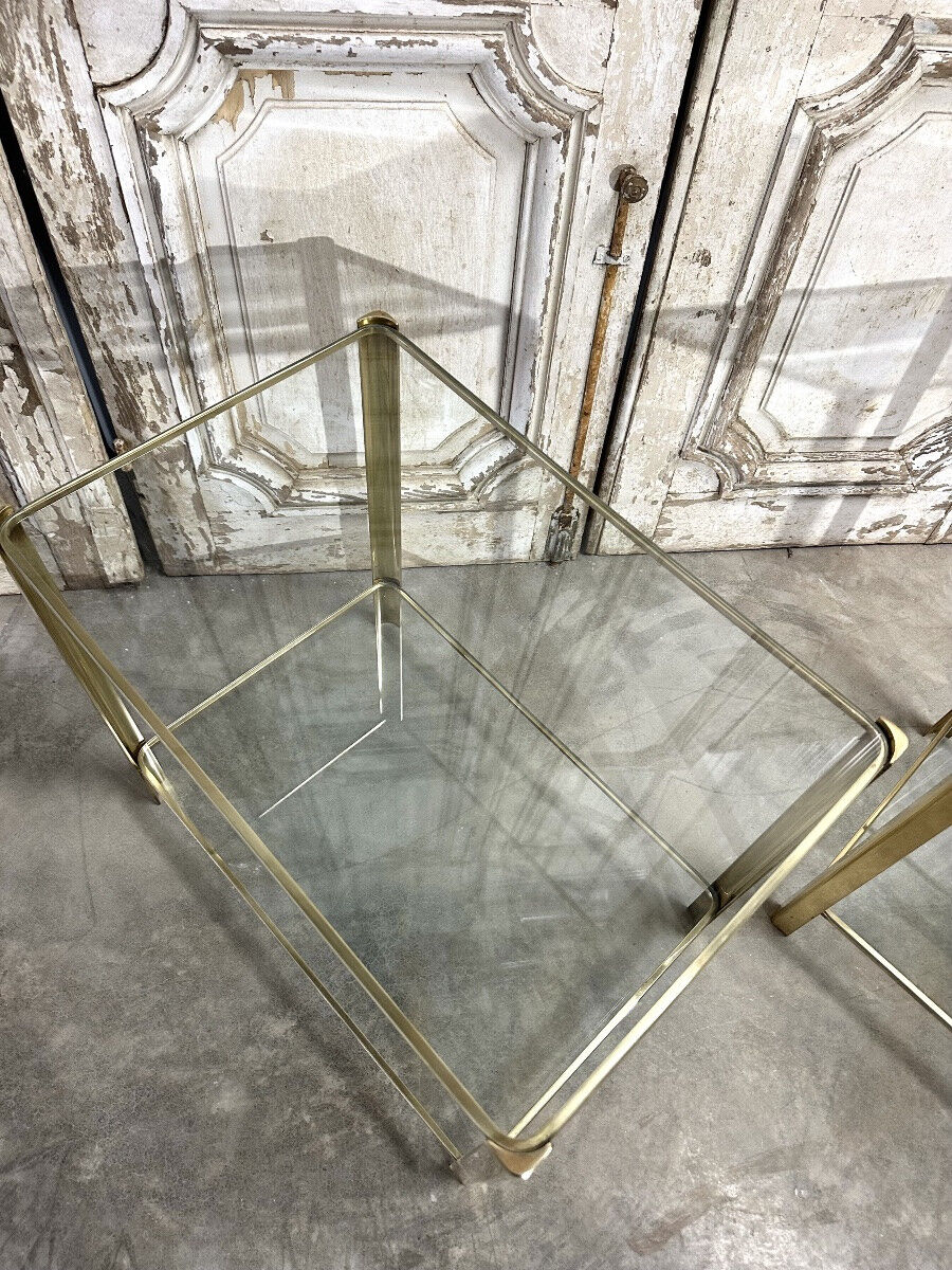 Pair of bronze side tables