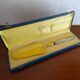 Antique silver and gilded metal pie shovel in case