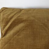 Golden yellow color velvet cushion